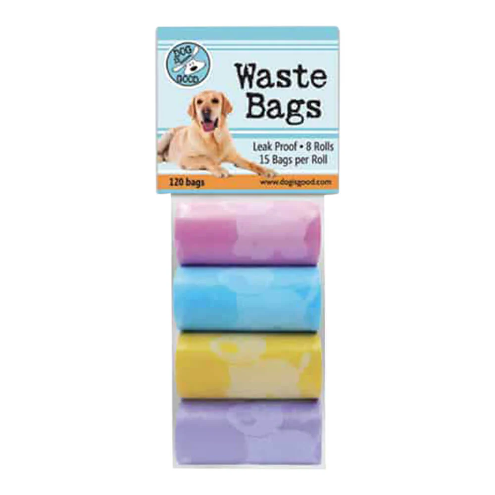 Dog is Good Pet Waste Bags Baby Pastels, 8 Roll Pack - Pet's Shop