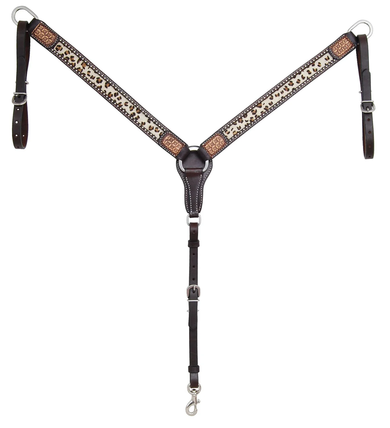 Rafter T Leopard Straight Breast Collar - Pet's Shop
