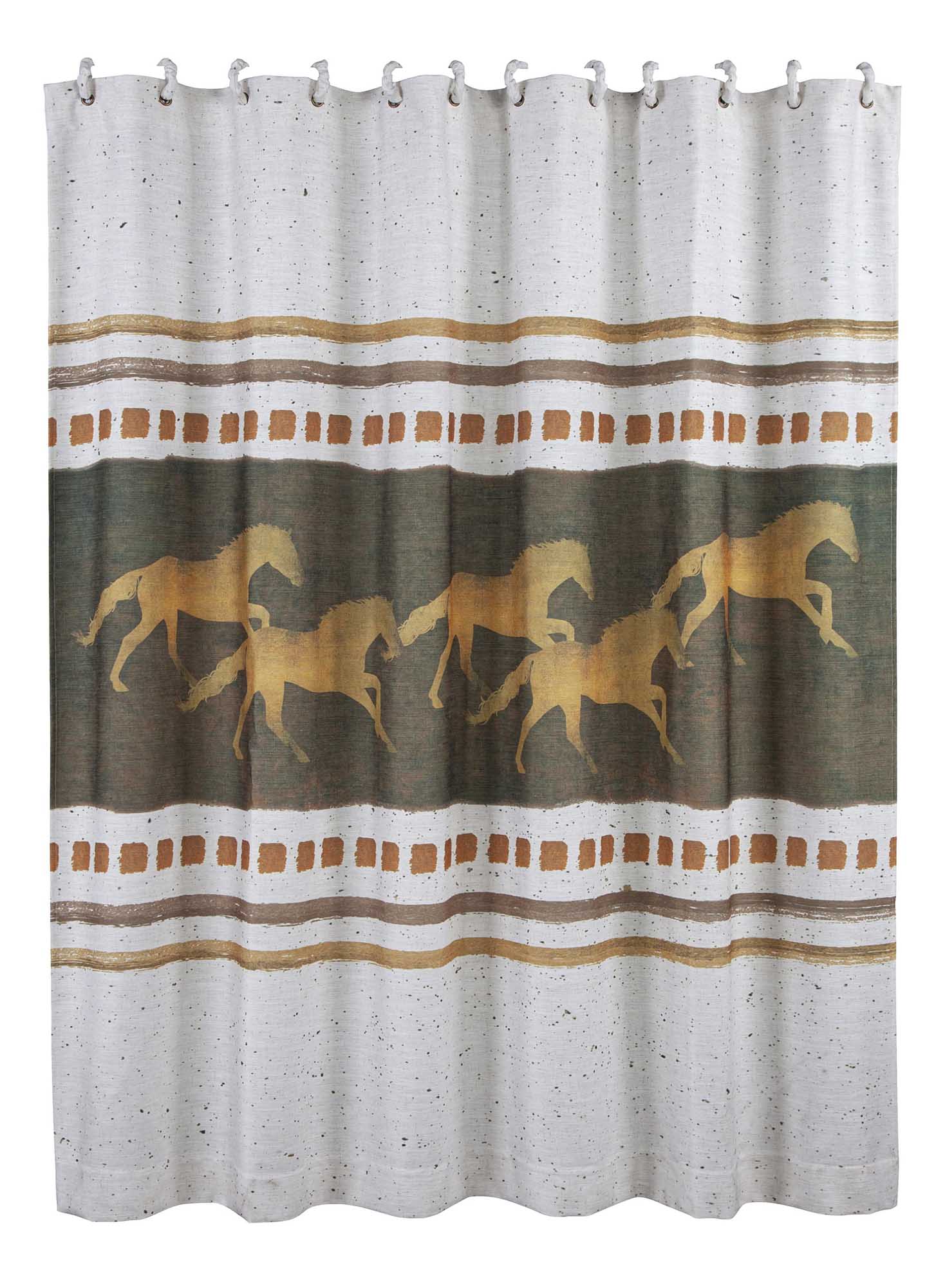 Running Remuda Shower Curtain - Pet's Shop