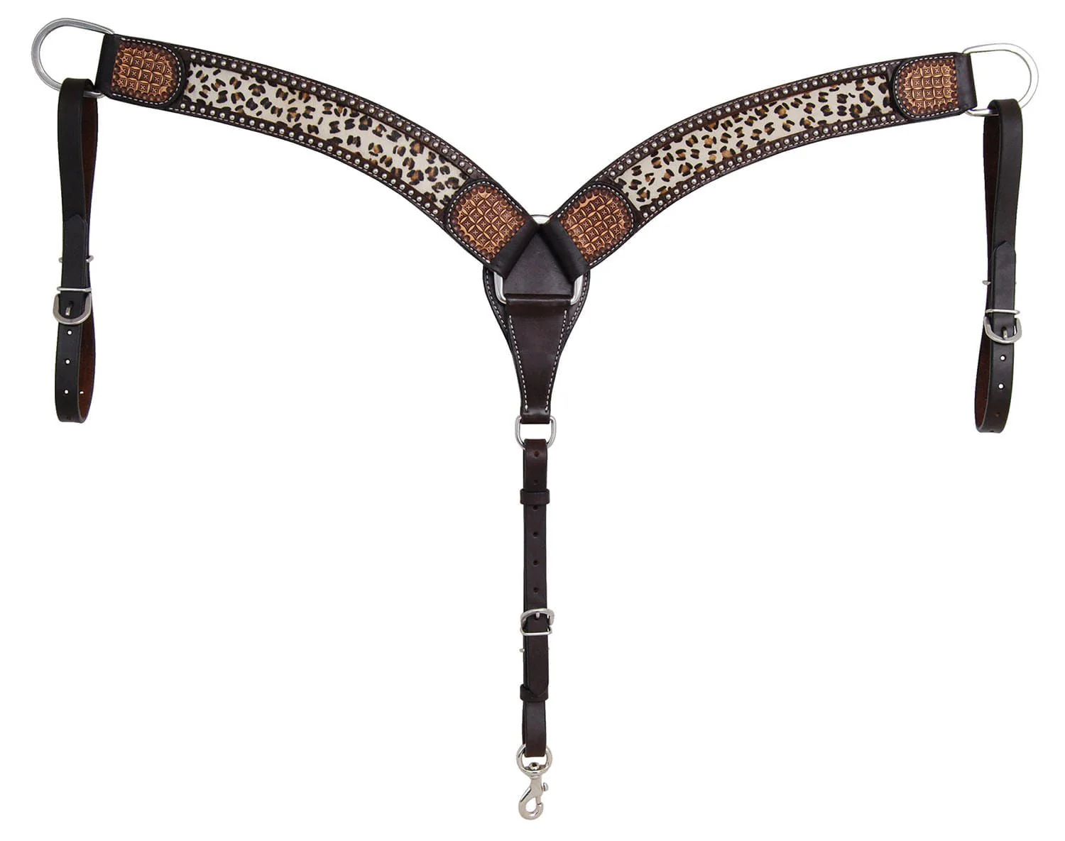 Rafter T Leopard Contoured Breast Collar - Pet's Shop