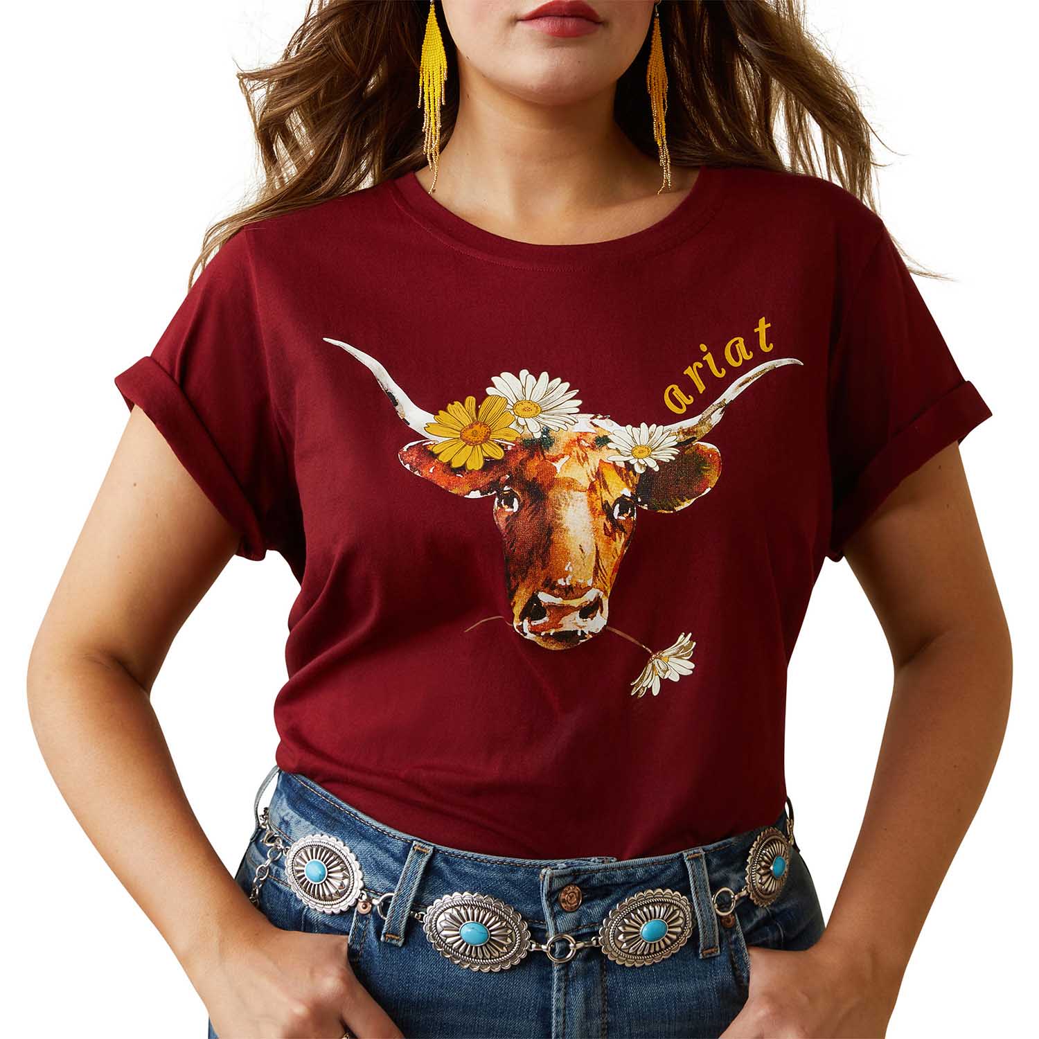 Ariat Women's R.E.A.L. Daisy Steer T-Shirt - Pet's Shop