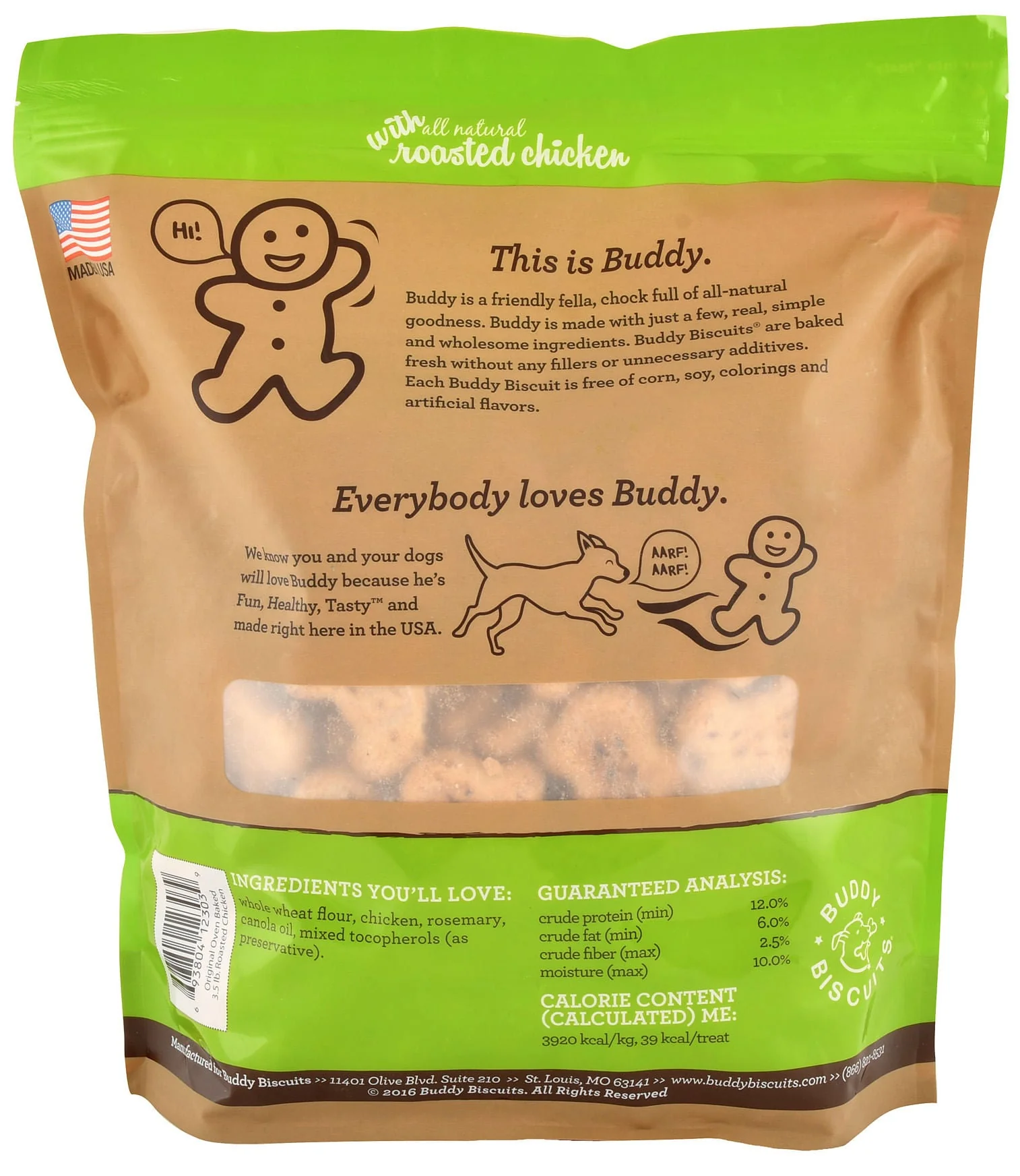 Buddy Biscuits Original Oven-Baked Treats, 3.5 lb - Pet's Shop
