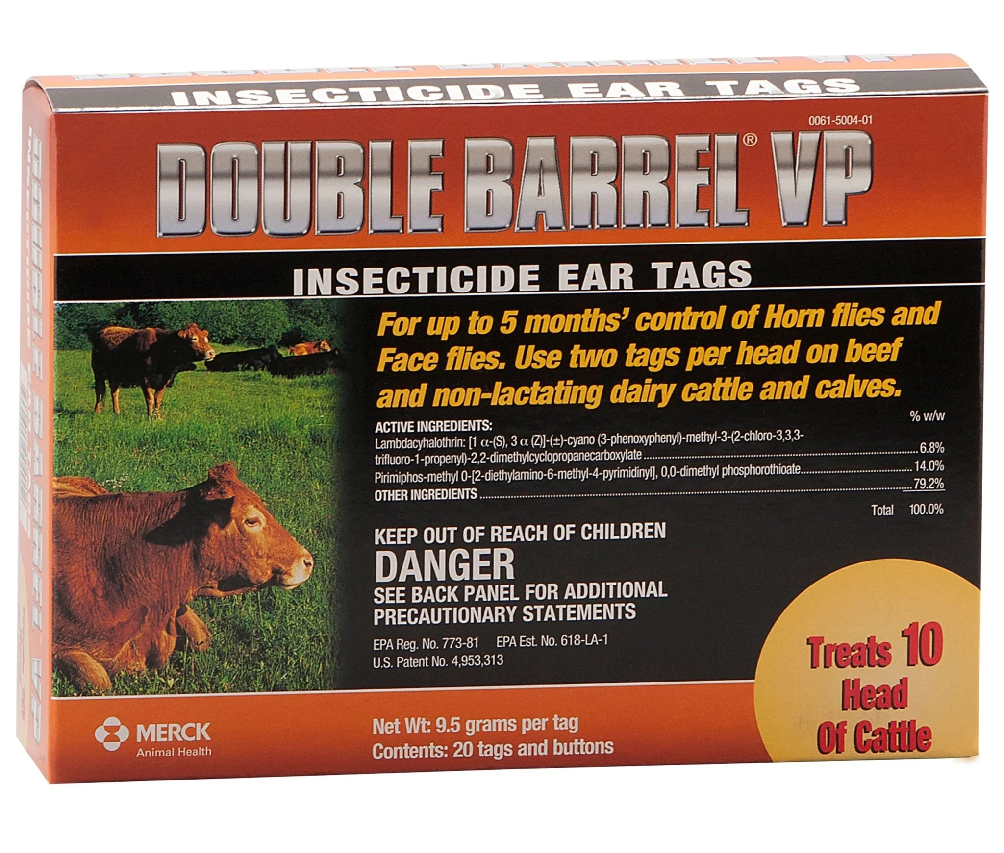 Double Barrel VP Cattle Insecticide Ear Tags, pkg of 20 - Pet's Shop