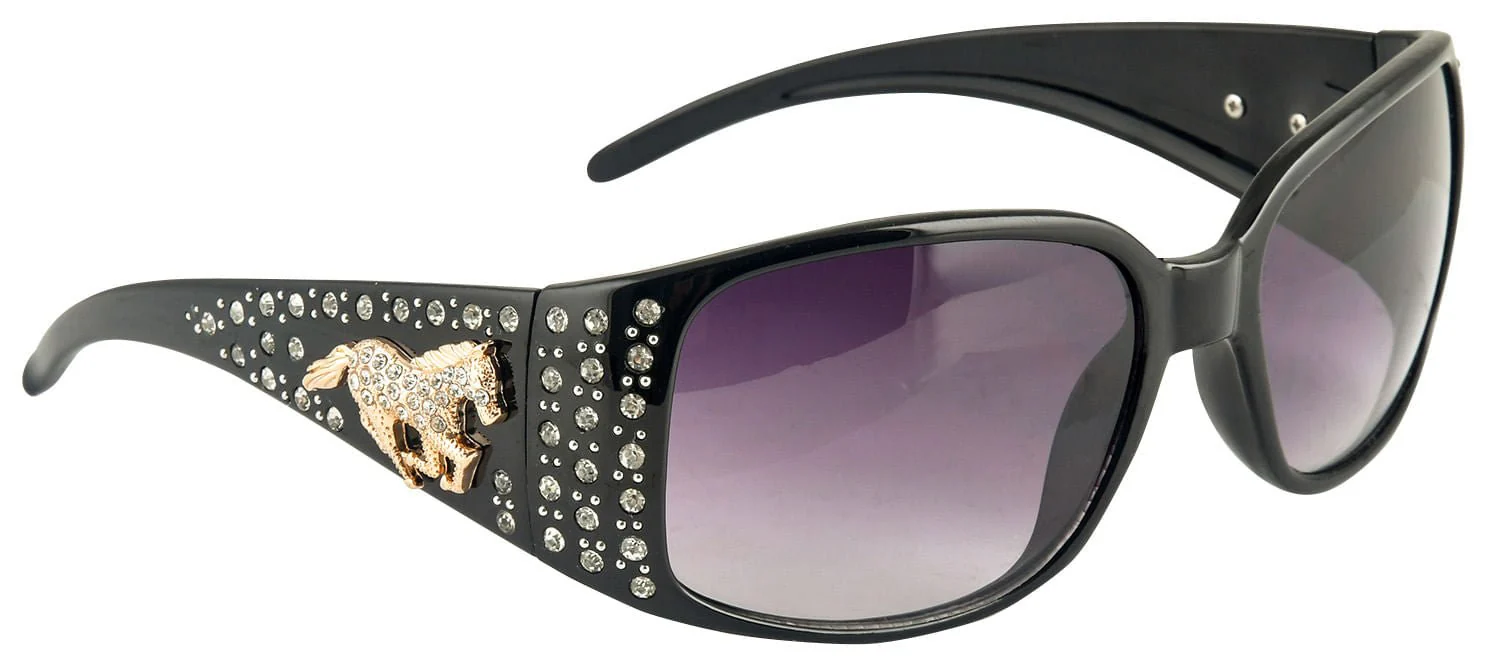 Ladies' Running Horse Rhinestone Sunglasses - Pet's Shop