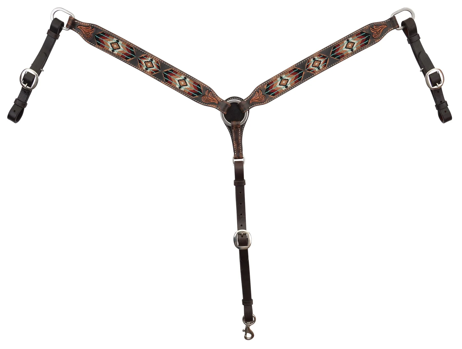 Circle Y Beaded Southwest Breast Collar - Pet's Shop