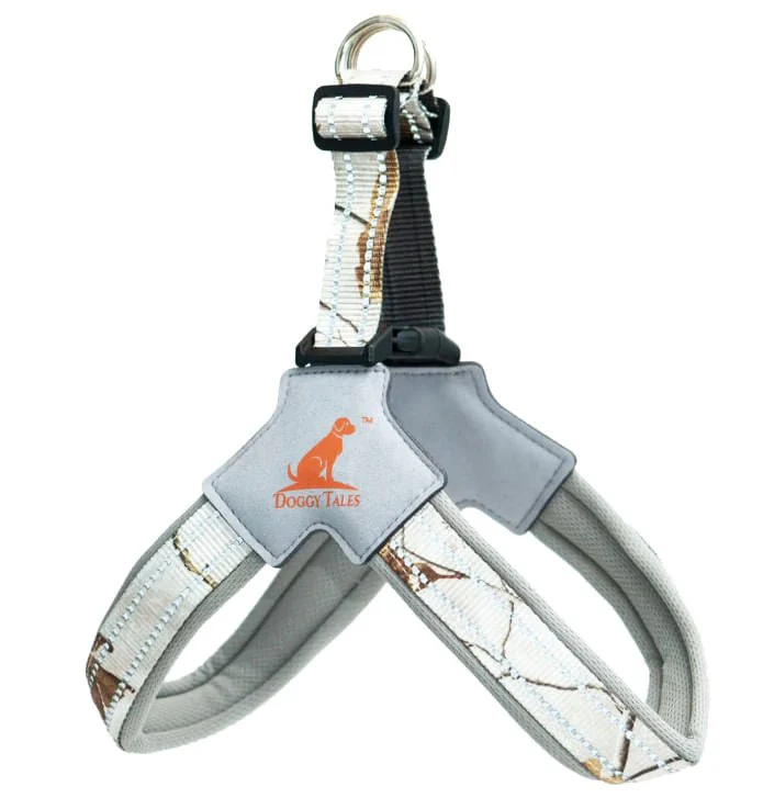 Doggy Tales Realtree Step In V Harness, Snow - Pet's Shop