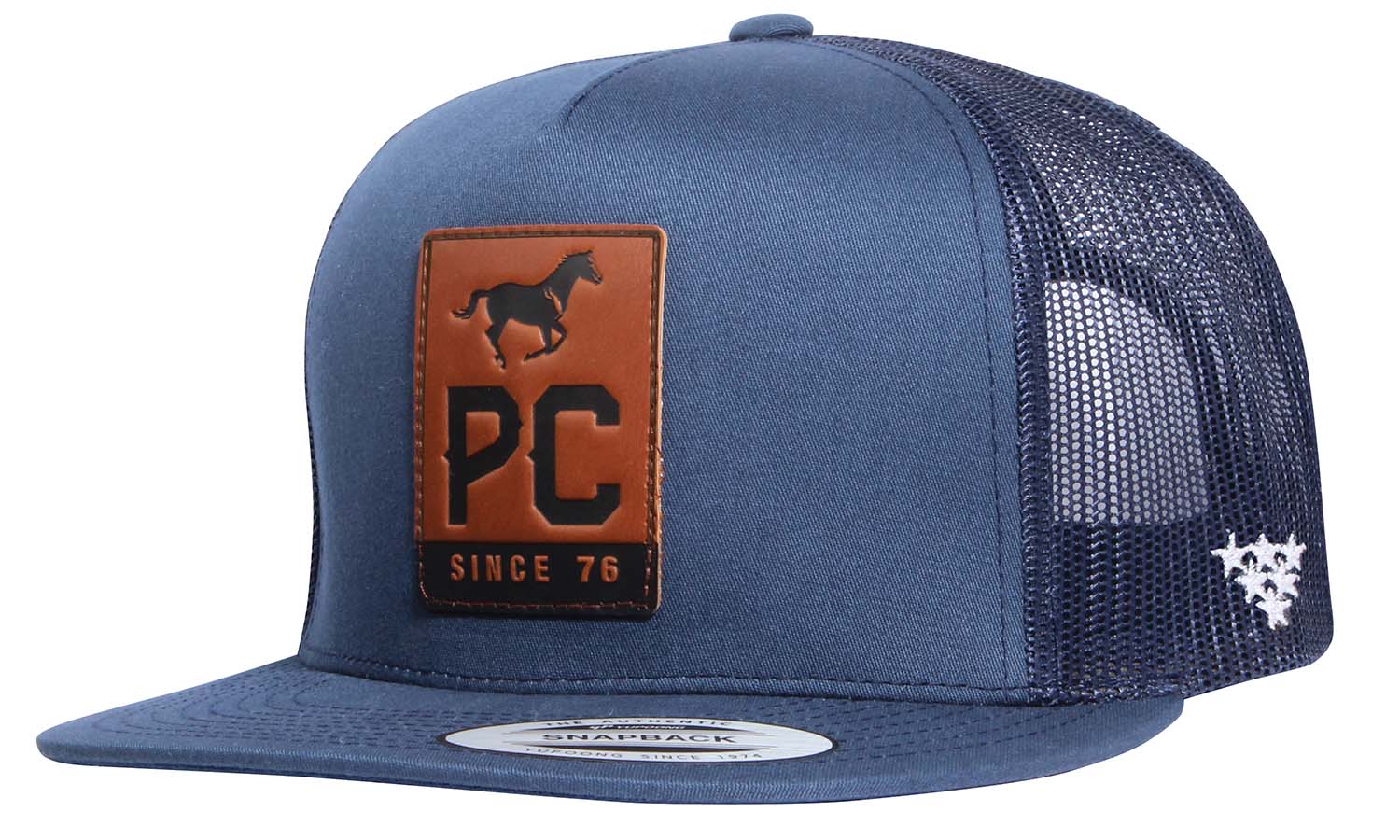 PC Flat Trucker Hat, Navy - Pet's Shop