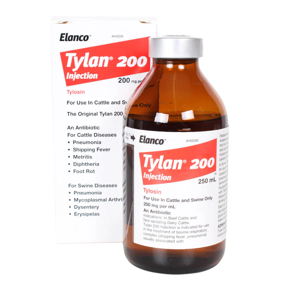 Rx Tylan 200 Injection, 200 mg x 250 mL - Pet's Shop
