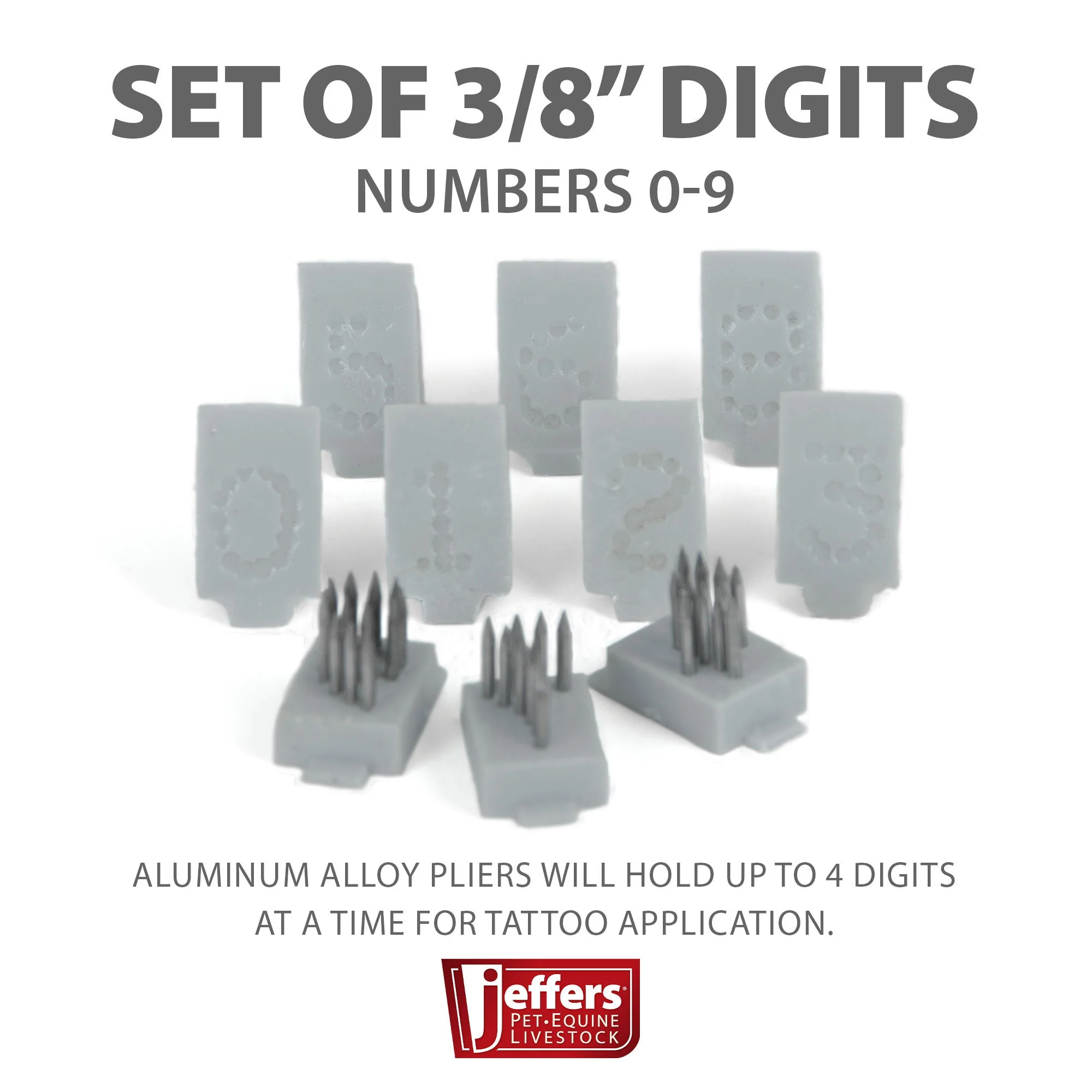 Extra  Standard Tattoo Letters and/or Numbers, 3/8