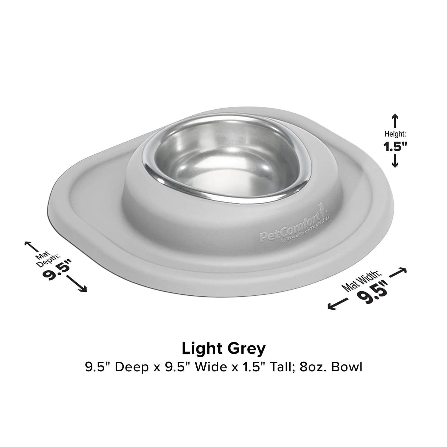 WeatherTech Single Low Pet Feeding System, Stainless Steel - Pet's Shop