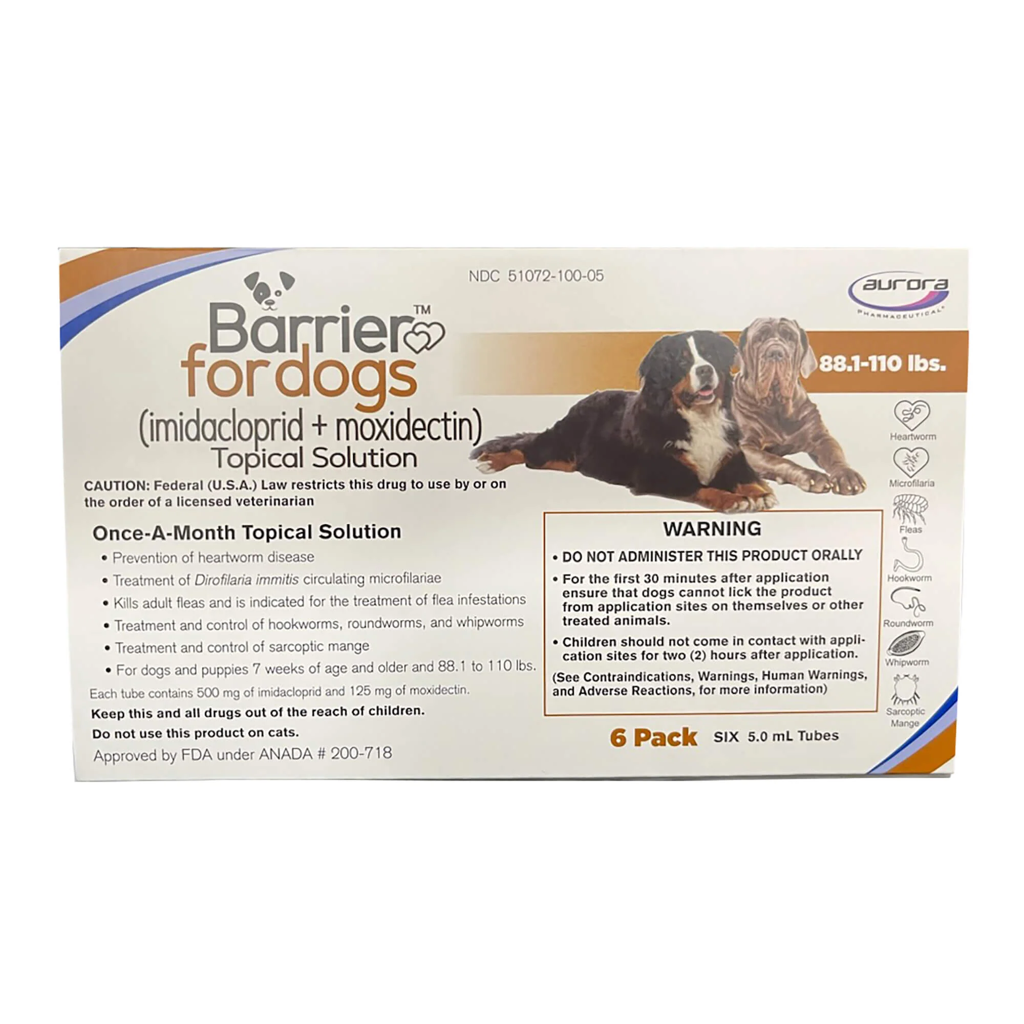 Barrier (imidacloprid + moxidectin) Once-a-month Topical Solution for Dogs - Pet's Shop