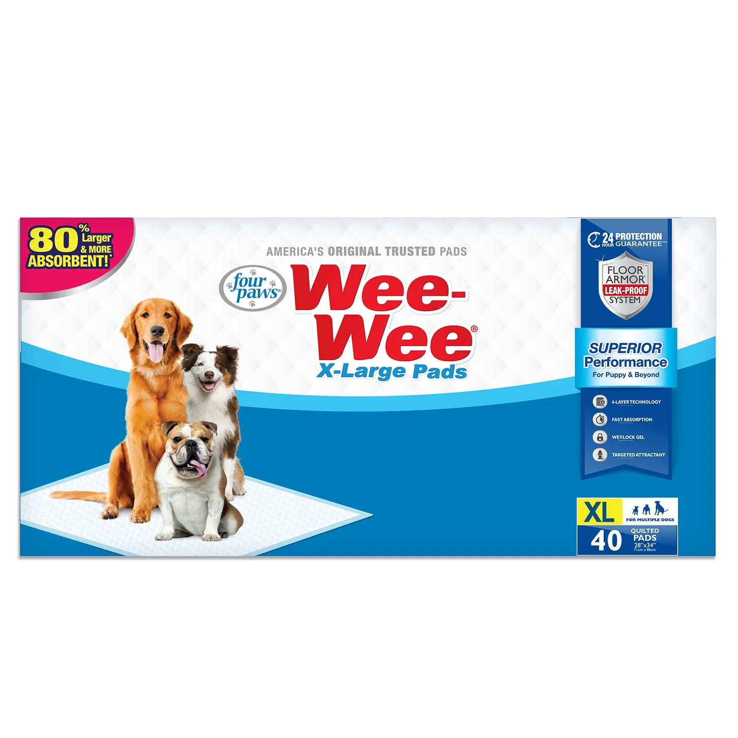 Wee-Wee Superior Performance X-Large Dog Pee Pads - Pet's Shop