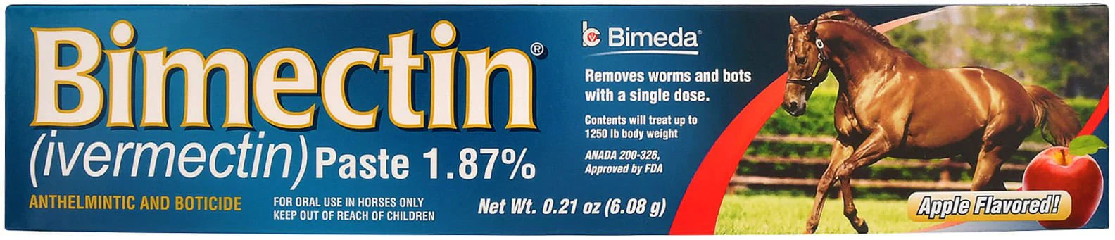 Bimectin Paste Horse Dewormer, 1-dose - Pet's Shop