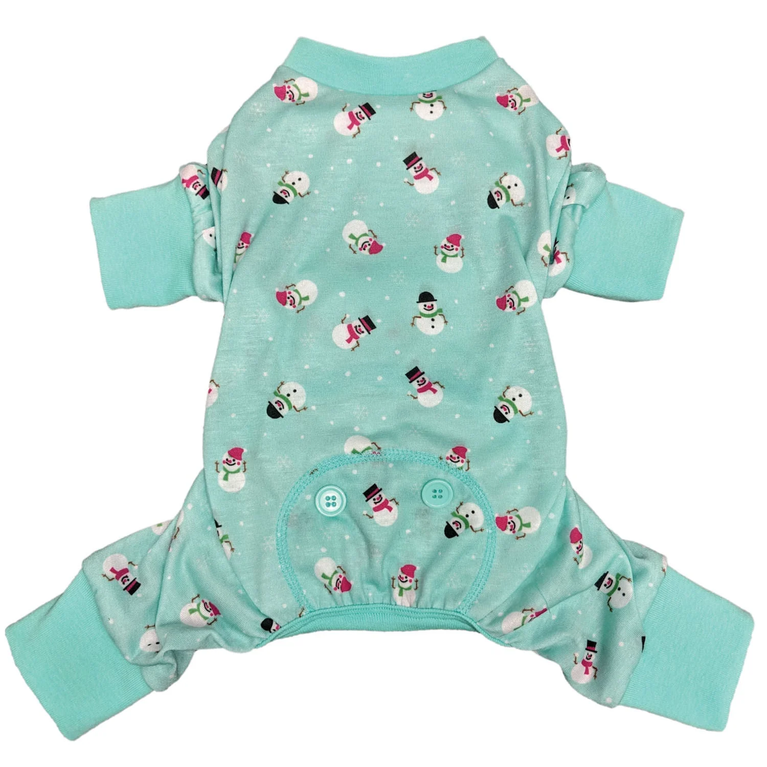 Blue Snowmen Christmas Dog Pajamas - Pet's Shop