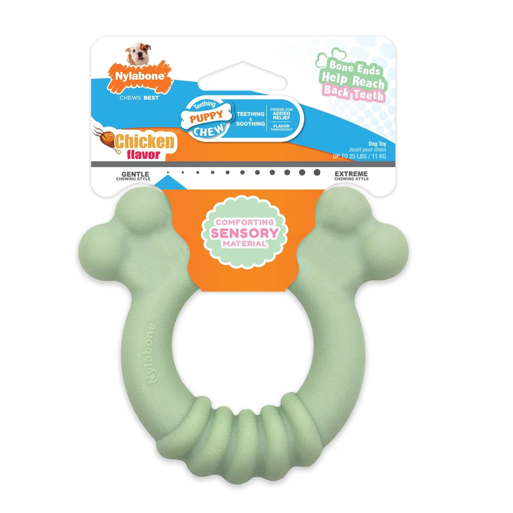 Sensory Material Puppy Teething Ring, Chicken, Small/Regular, Up to 25 Ibs - Pet's Shop