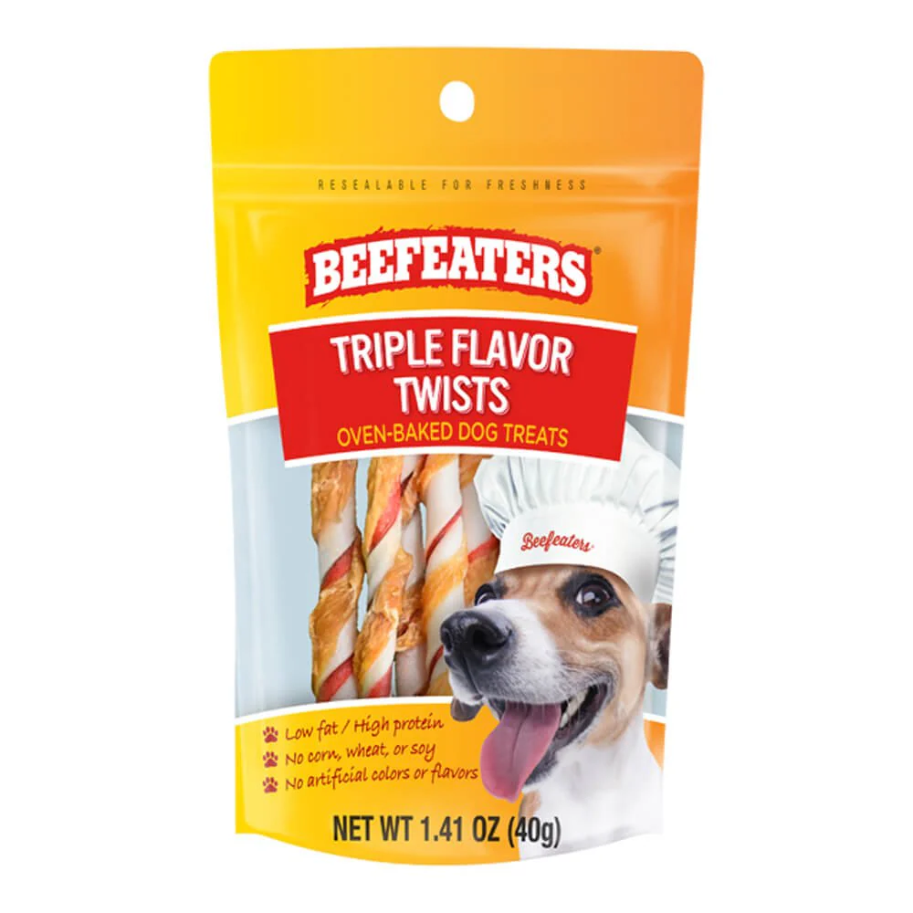 Beefeaters Triple Flavor Twists, 1.41 oz, Case of 12 - Pet's Shop