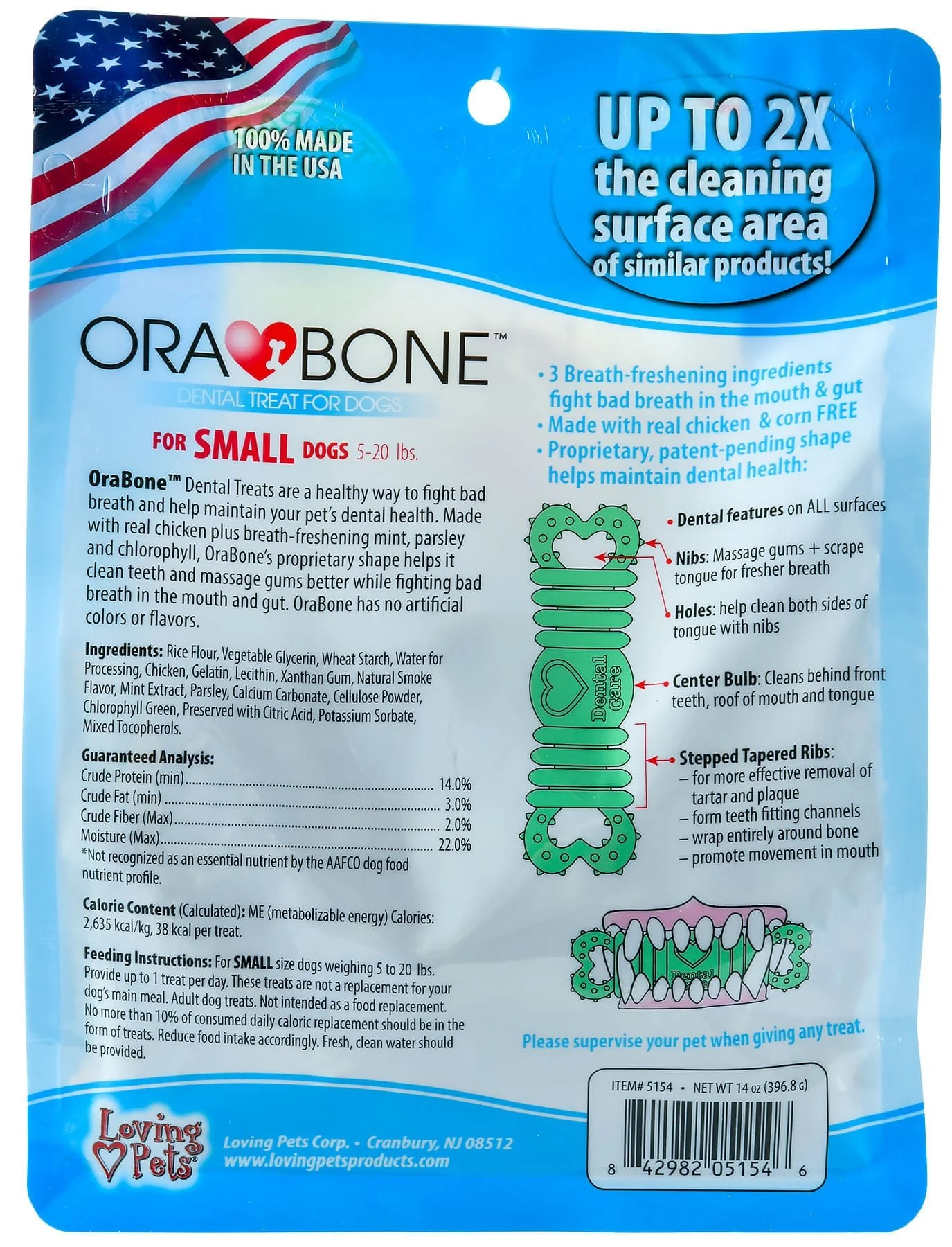Ora-Bone Dental Treats, 14 oz Bag - Pet's Shop