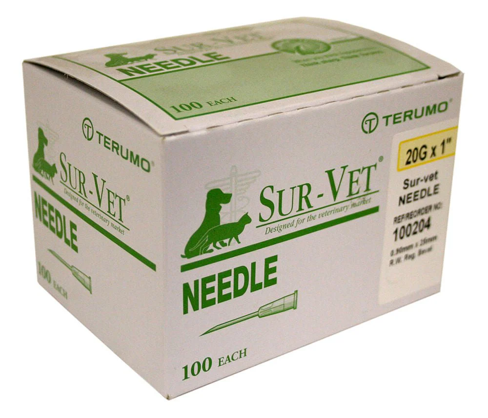 Terumo SUR-VET Veterinary Needles, 100 Count - Pet's Shop