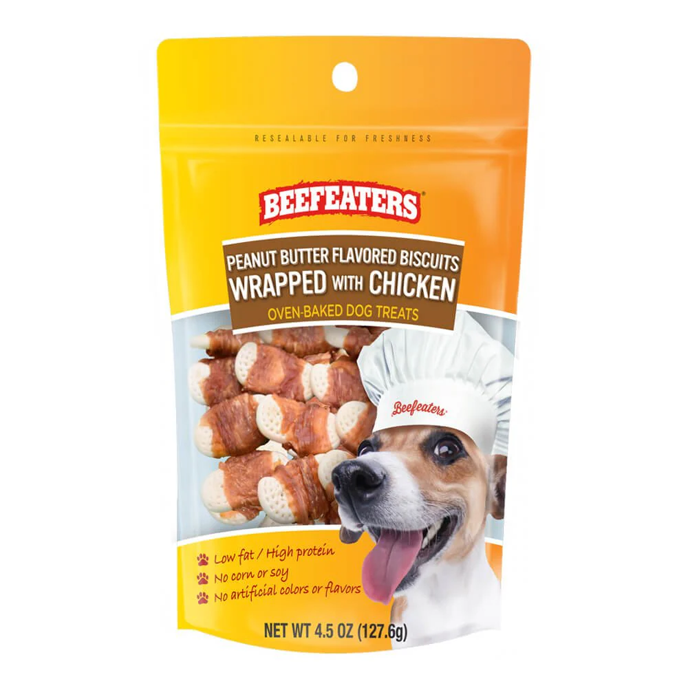 Beefeaters Peanut Butter Biscuits Wrapped with Chicken - Pet's Shop