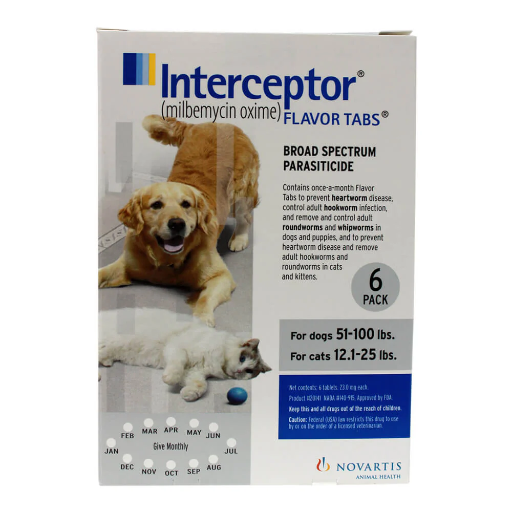 Rx Interceptor Tablets for Dogs & Cats - Pet's Shop