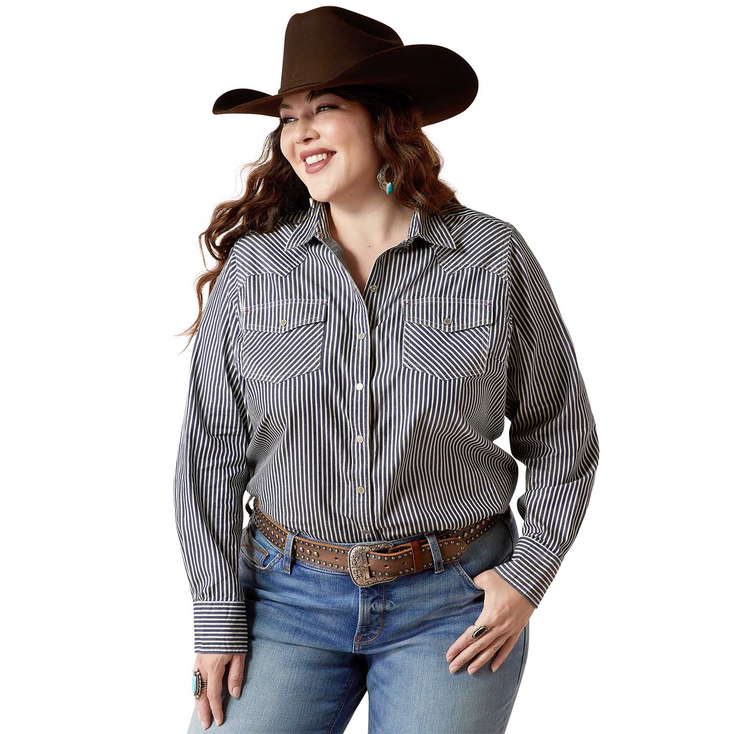 Ariat Women's Railroad Stripe Longsleeve Shirt - Pet's Shop