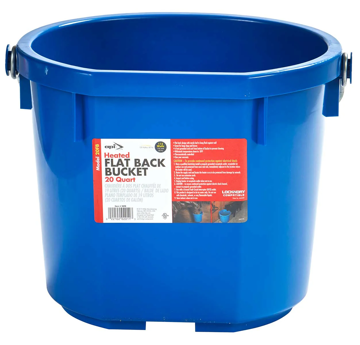 Heated Flat Back Bucket with Built-in Thermostat - Pet's Shop