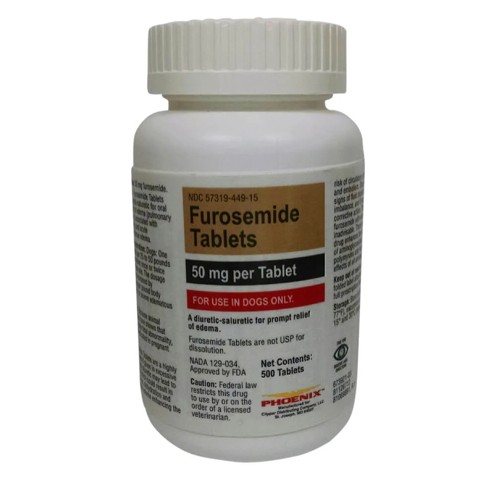 Rx Furosemide (Generic) Tablets for Dogs & Cats - Pet's Shop