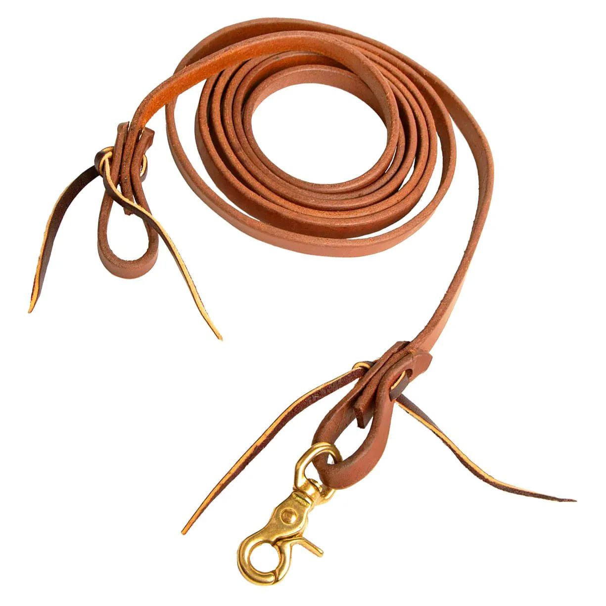 Poplar Head Premium Oiled Harness Leather Roping Rein - Pet's Shop