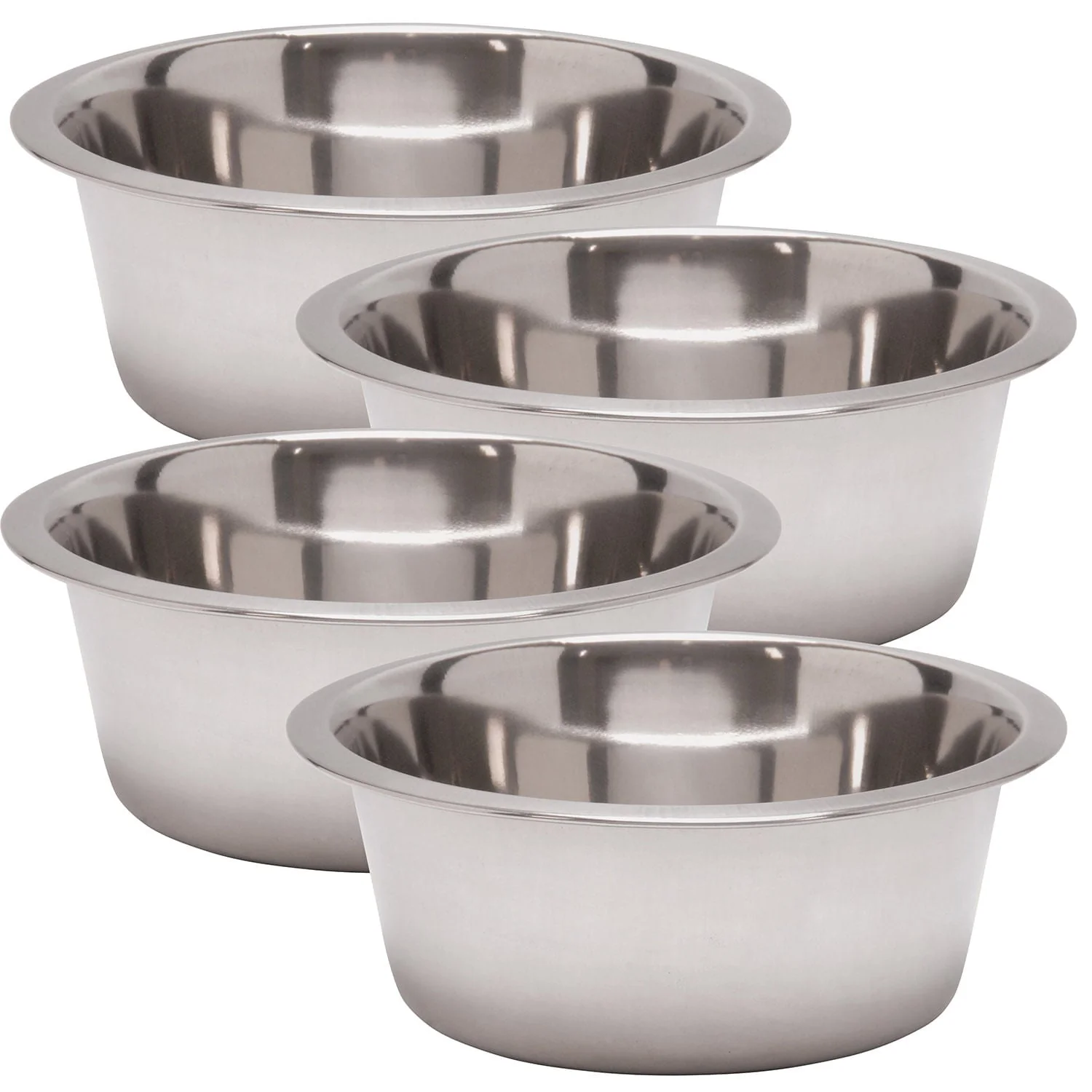 Standard-Weight Stainless Steel Food & Water Pet Bowls - Pet's Shop