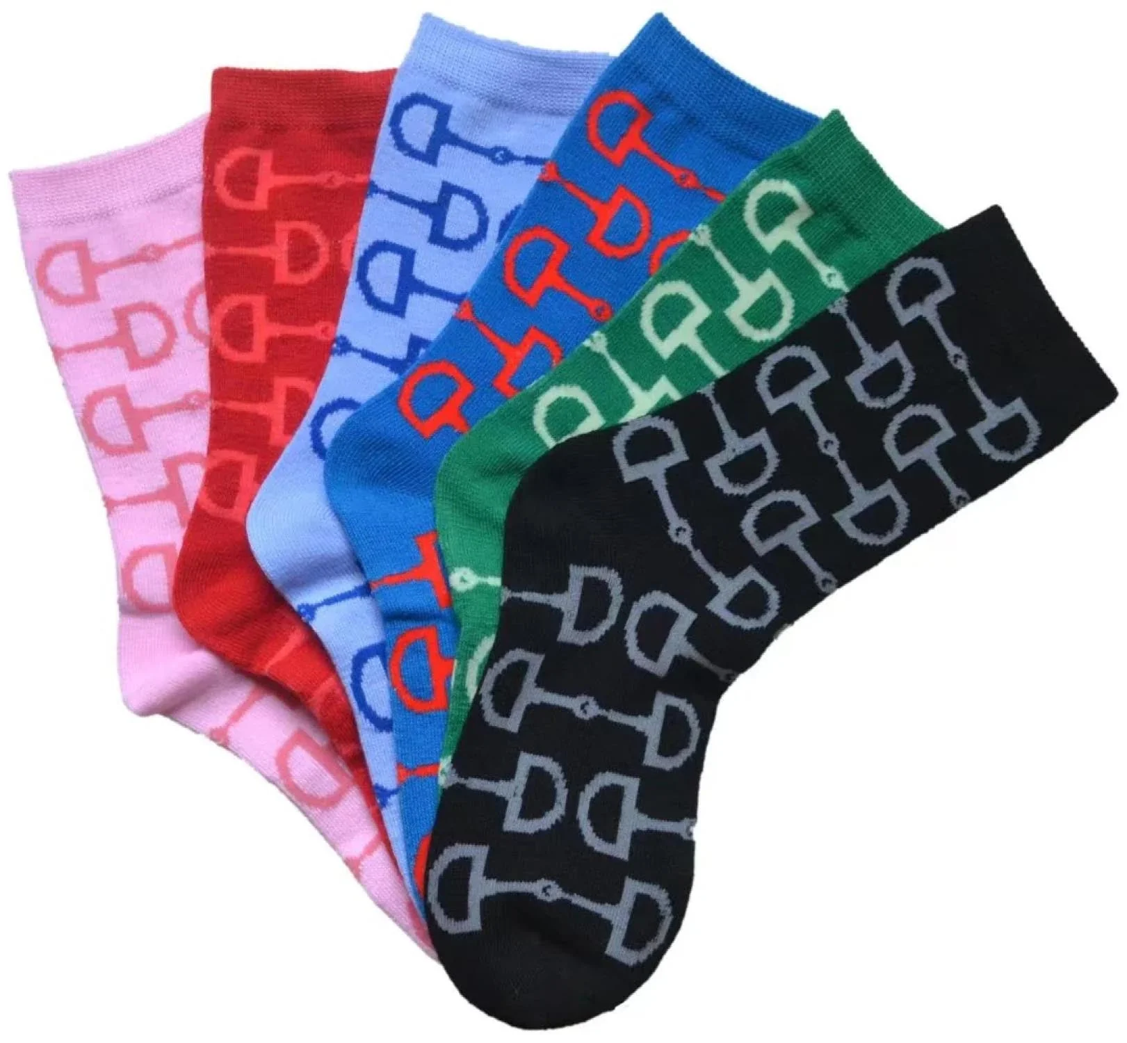 Snaffle Bits Crew Socks, 6 Pack - Pet's Shop