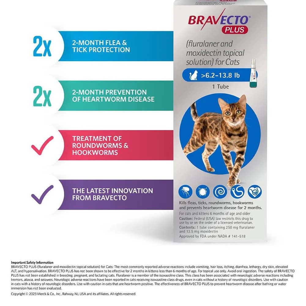 Rx BRAVECTO Plus Topical, Cat - Pet's Shop