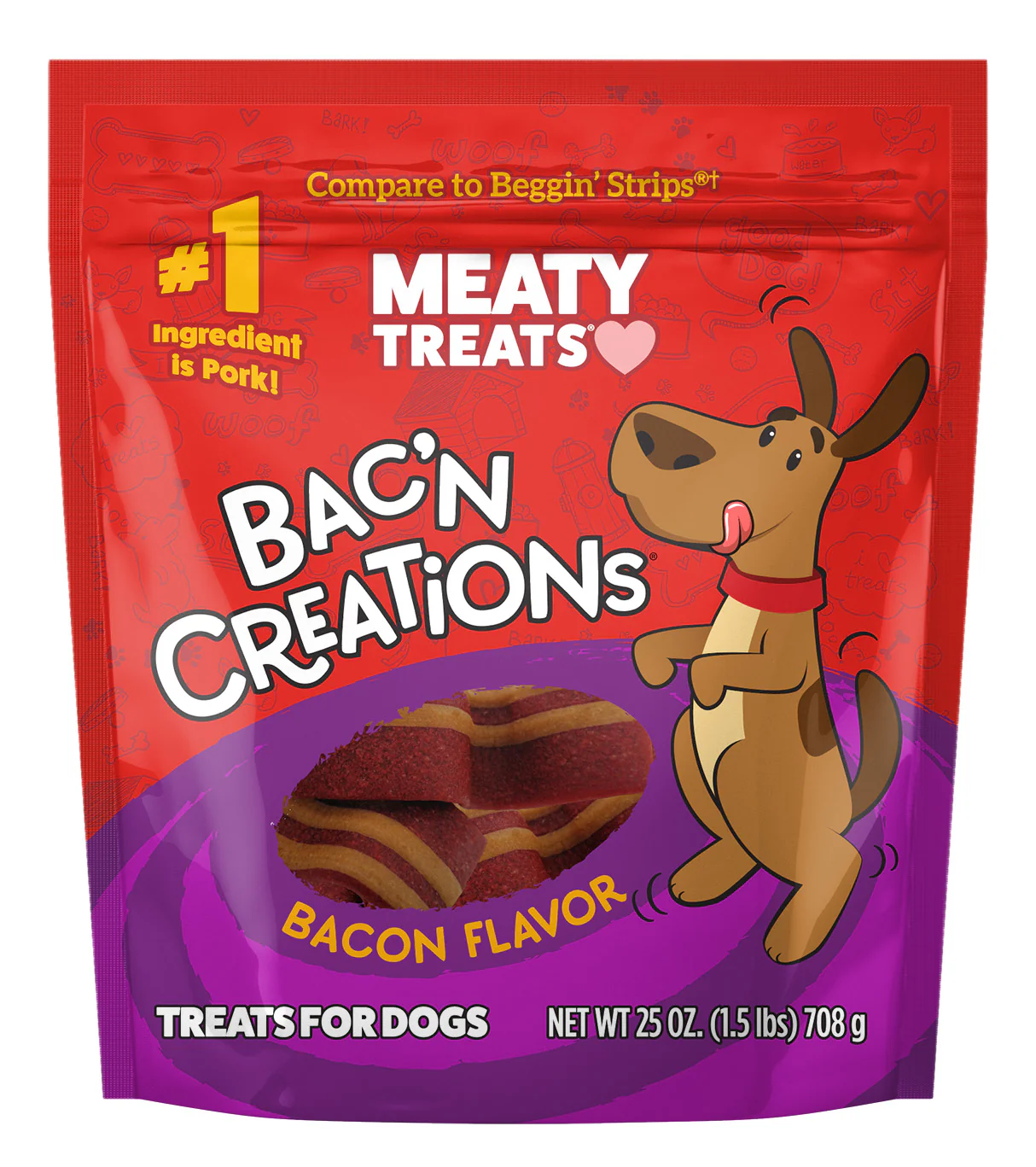 Meaty Treats Wavy Strips, 40 oz - Pet's Shop