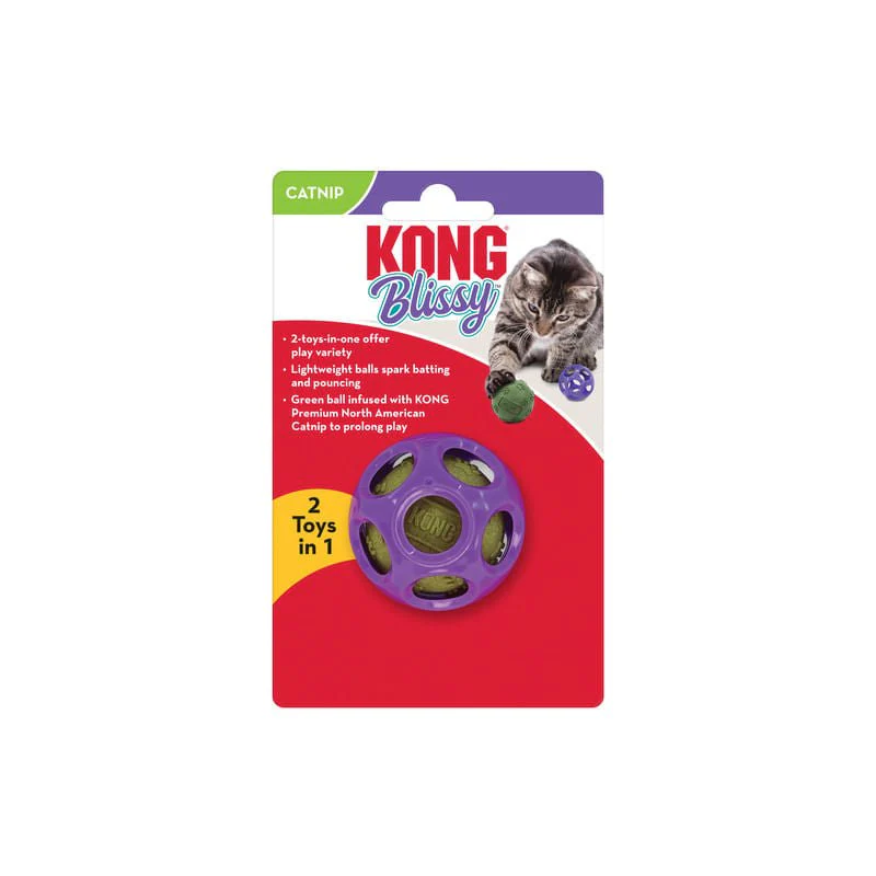 KONG Blissy Moon Ball with Catnip, Purple - Pet's Shop