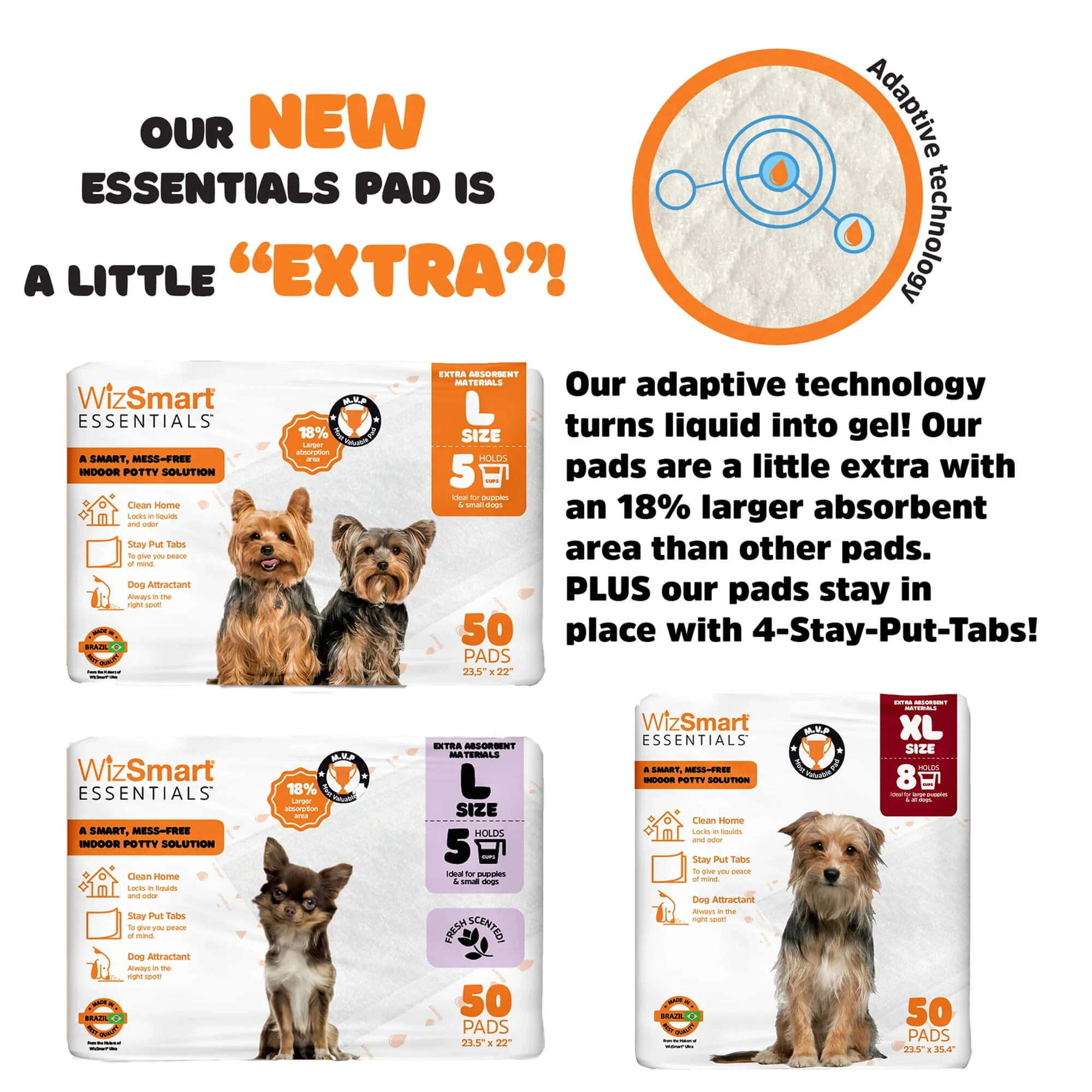 WizSmart Essentials Pads, Large - Pet's Shop