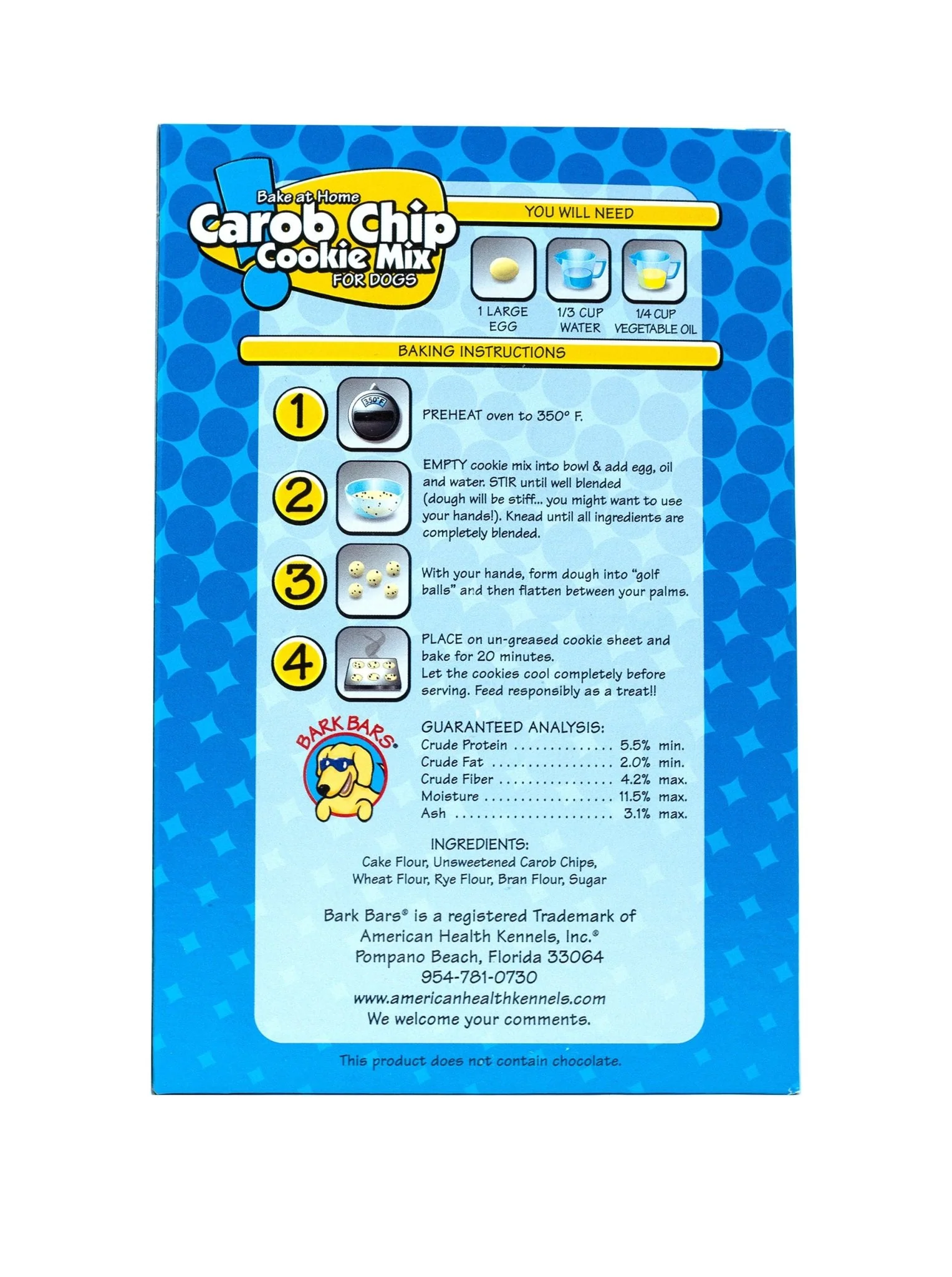 Bake At Home, Carob Chip Cookie Mix - Pet's Shop