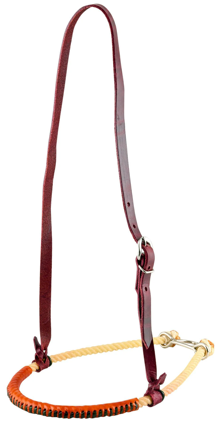 Oxbow Leather Covered Single Rope Noseband for Horses - Pet's Shop