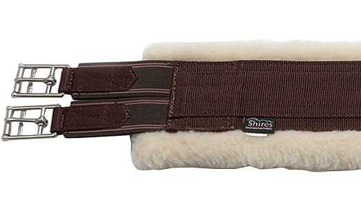 Perri's Nylon Fleece Lined Girth, Brown - Pet's Shop