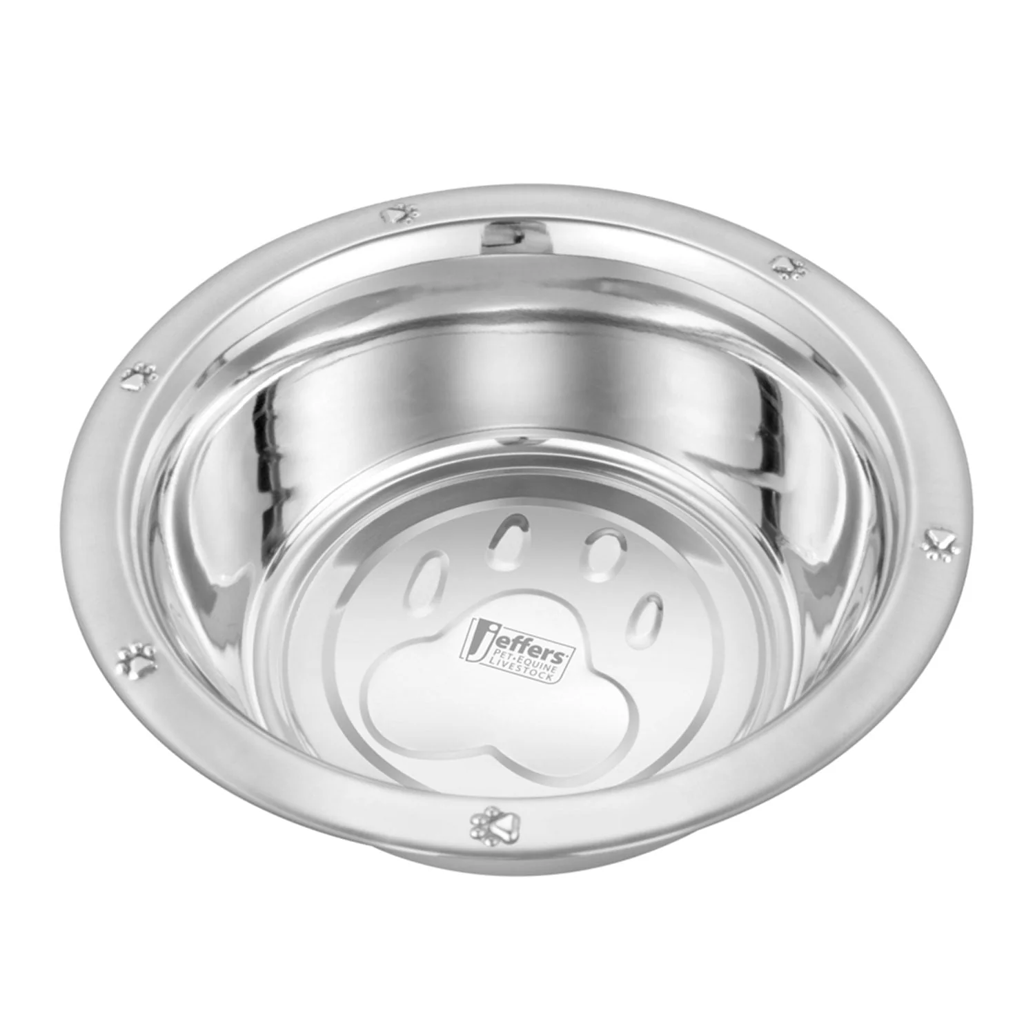 Stainless Steel Embossed Wide-Lip Food & Water Pet Bowls - Pet's Shop