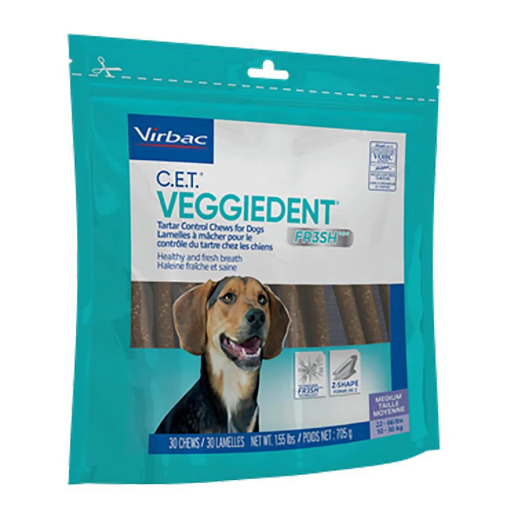 Virbac C.E.T. VeggieDent Fr3sh Dental Chews - Pet's Shop