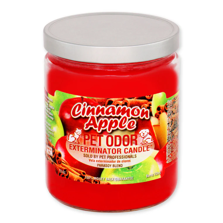 Pet Odor Exterminator Candle, Cinnamon Apple, 13 oz - Pet's Shop
