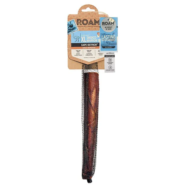 Roam Dog Treats Smoked Marrow Ostrich Bone, XLarge - Pet's Shop