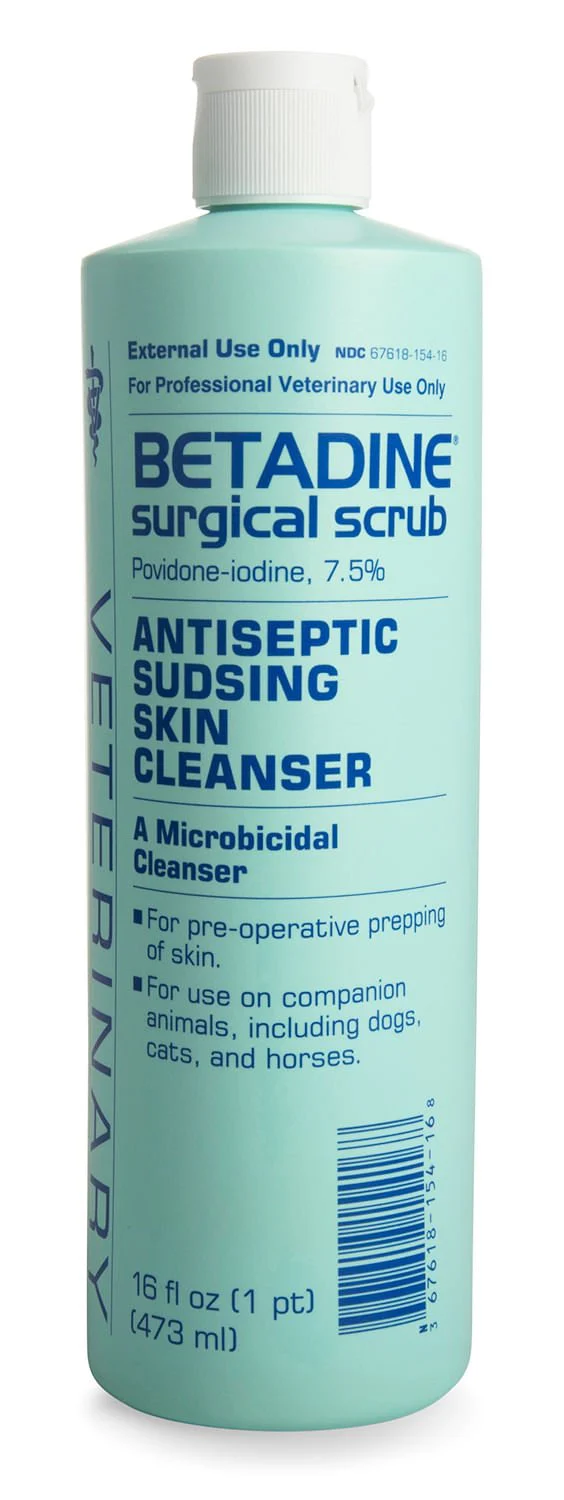 Betadine Surgical Scrub Sudsing Skin Cleanser (Povidone Iodine) - Pet's Shop