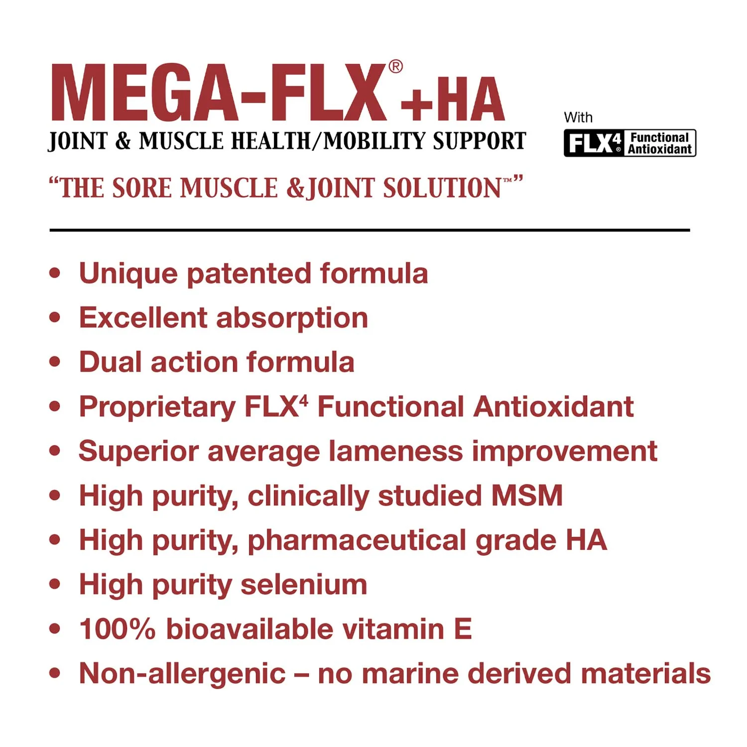 Mega-Flx +HA Equine Joint & Muscle Supplement - Pet's Shop