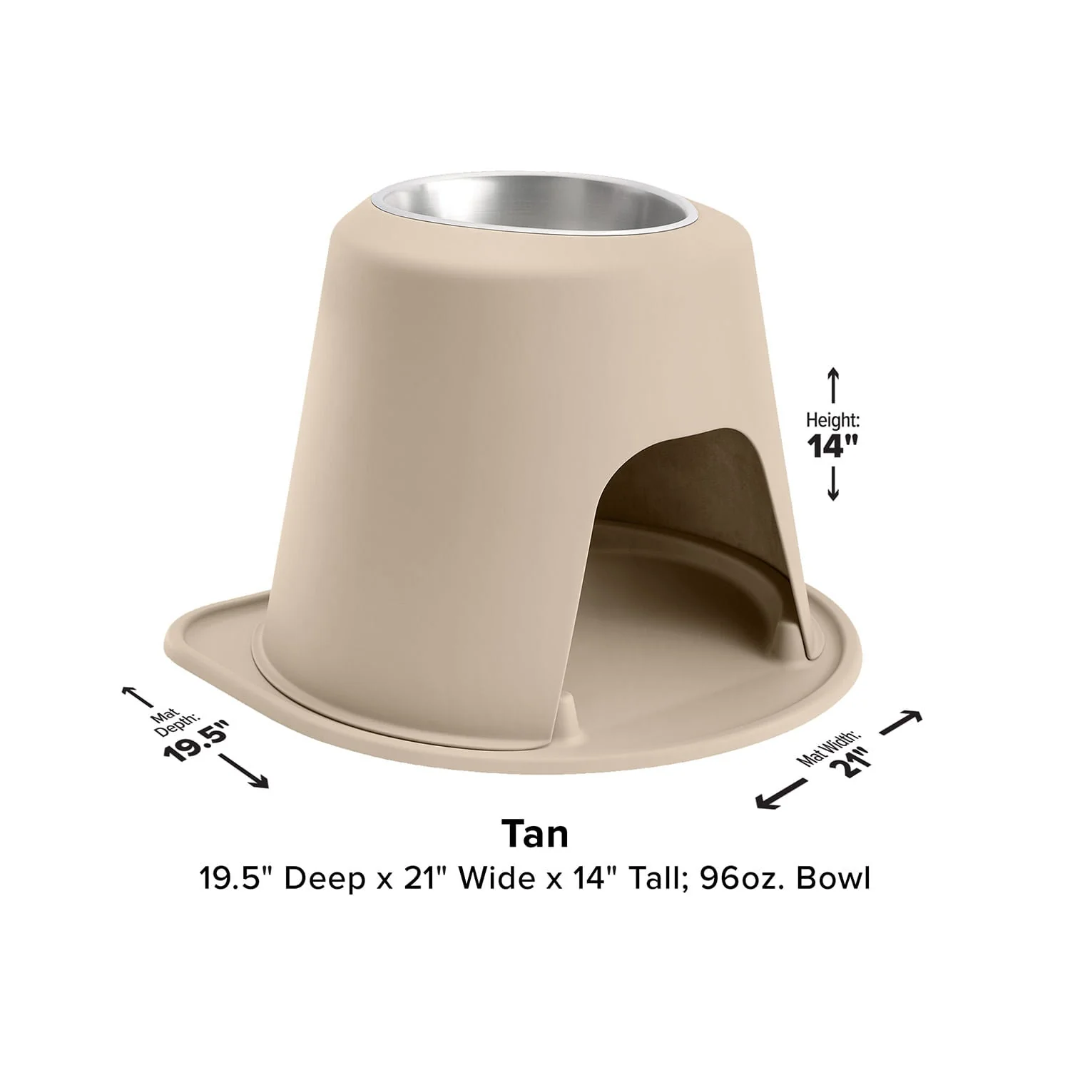 WeatherTech Single High Pet Feeding System, Stainless Steel - Pet's Shop