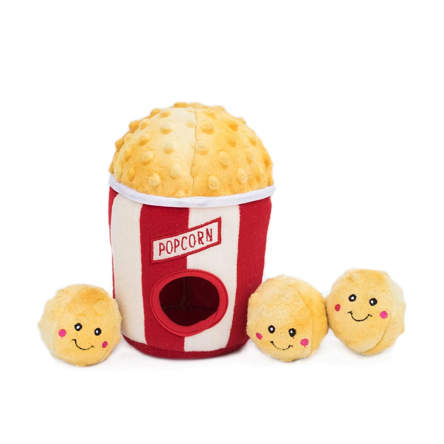 Zippy Burrow 4 Piece Popcorn Bucket Squeaker Dog Toy - Pet's Shop