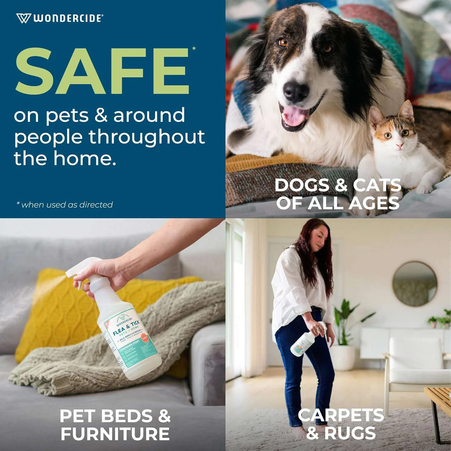 Wondercide Flea, Tick & Mosquito Control Spray for Pets + Home - Pet's Shop