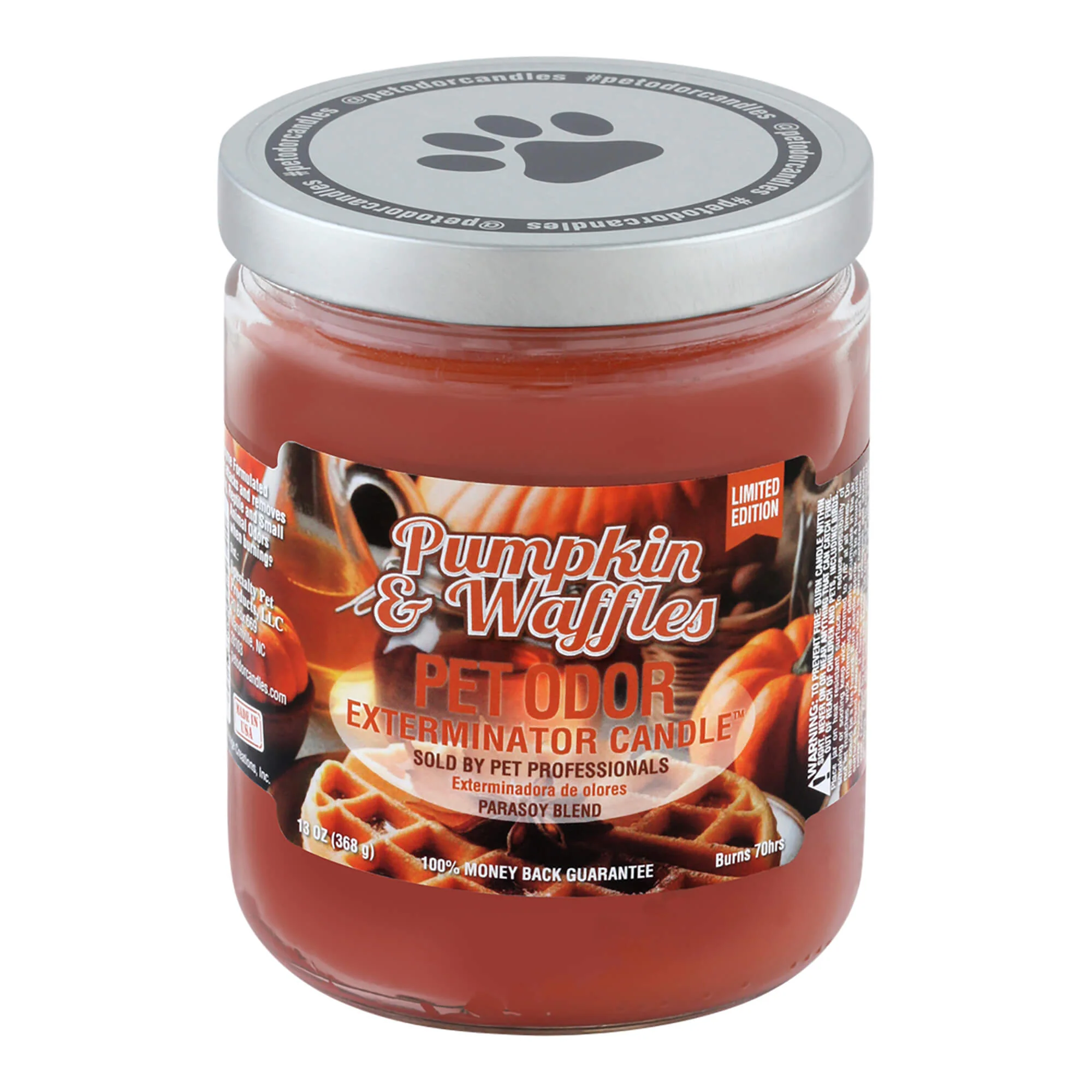 Pet Odor Exterminator Candle, Pumpkin?& Waffles, 13 oz - Pet's Shop
