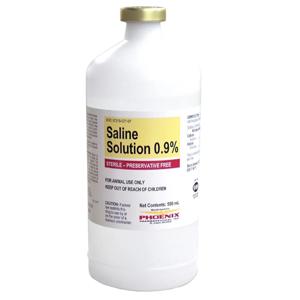 Rx Veterinary Saline Solution (Generic) 0.9% x 1000 mL - Pet's Shop