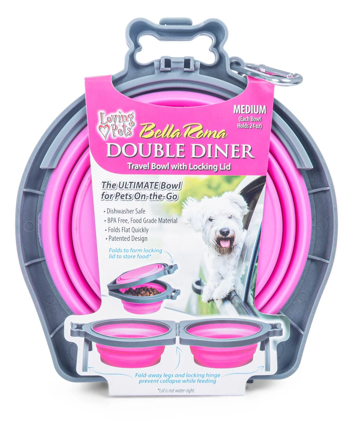 Bella Roma Travel Bowl Double Diner - Pet's Shop
