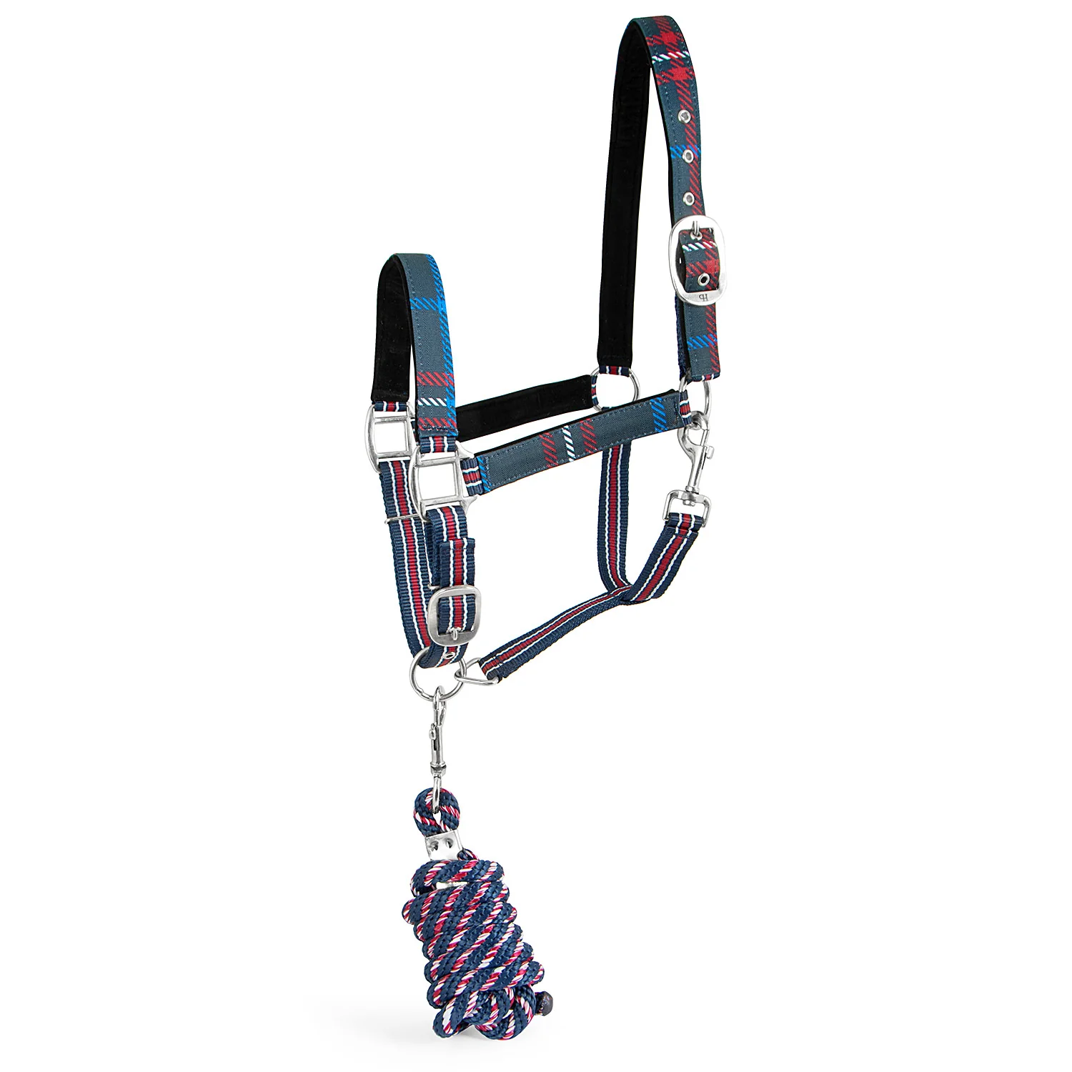 Poplar Head Nylon Horse Halter & Lead Matching Set, Full Size - Pet's Shop